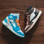 Brown and blue casual sneakers on wooden floor, vibrant colorway